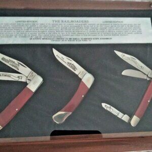 The Railroaders Locomotive Collector Knives set of 3 - Vintage - Collectible